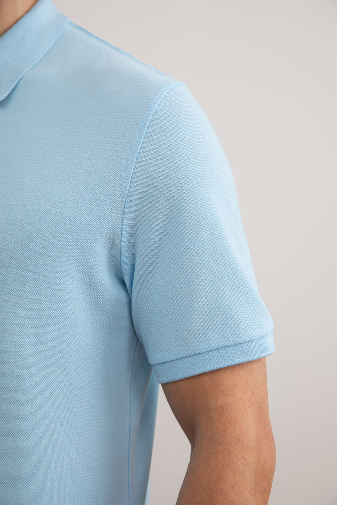 Ocean Blue Cotton-Piqué Polo Shirt