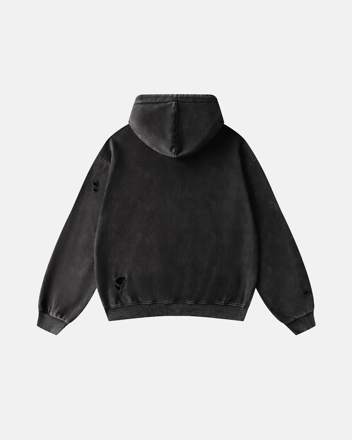 Ripped Acid Wash Hoodie