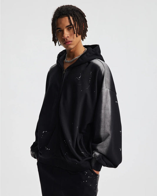 Washed Stitch Spray Hoodie