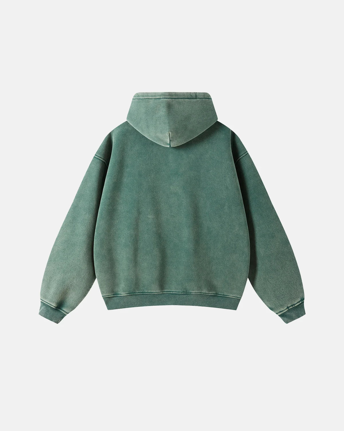 Distressed Fleece Zip Hoodie