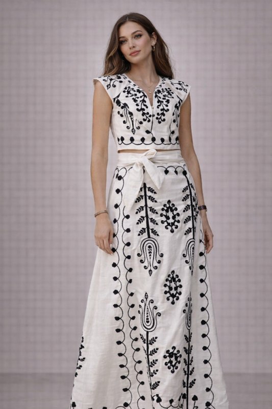 Conjunto Estampado Bordado