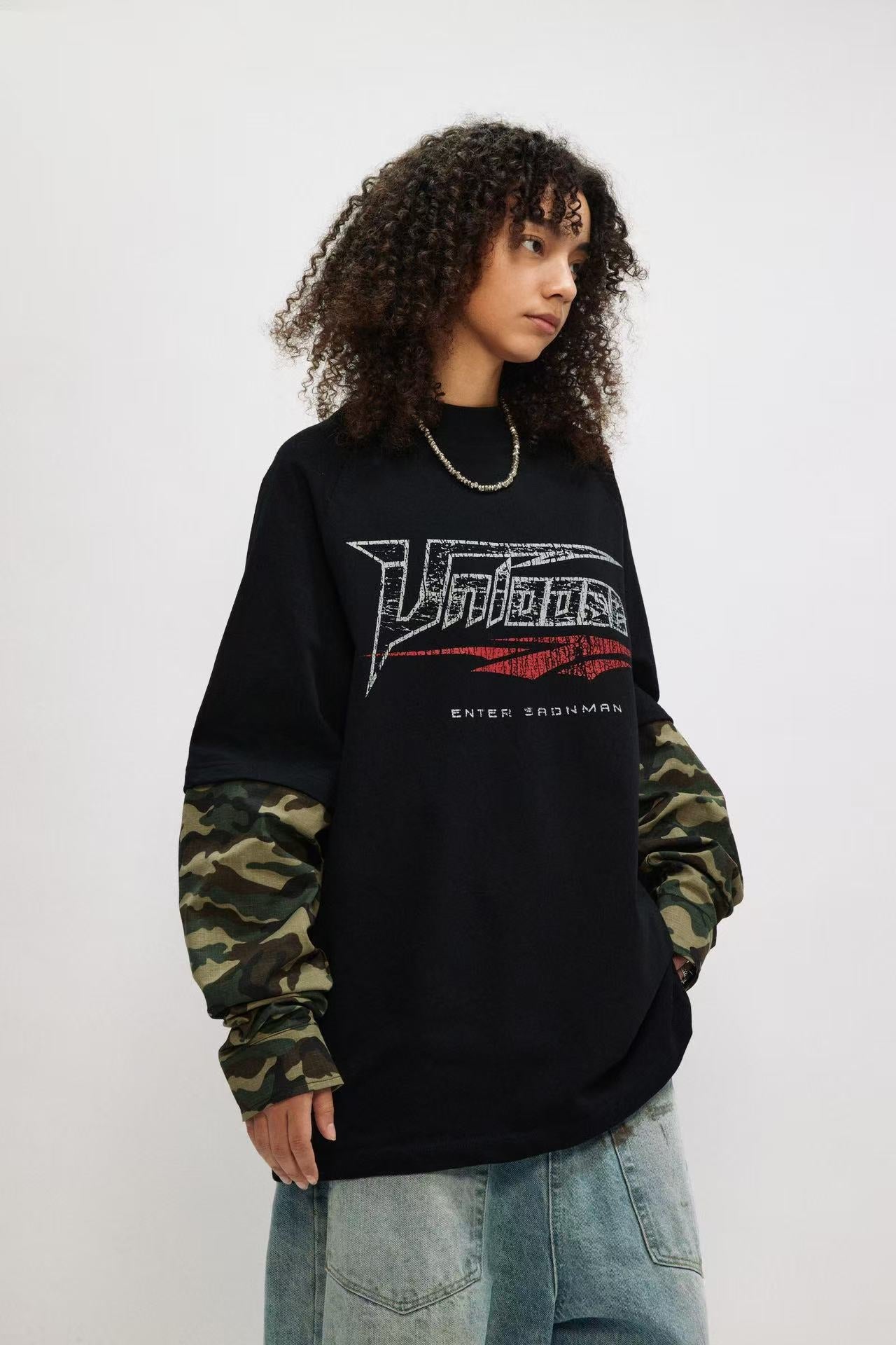 Camo Split Layer Long Sleeve