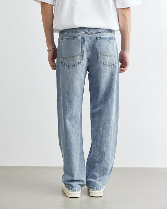 Faded Sky Straight-Leg Jeans