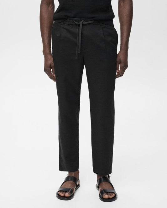 Cotton and linen blend trousers