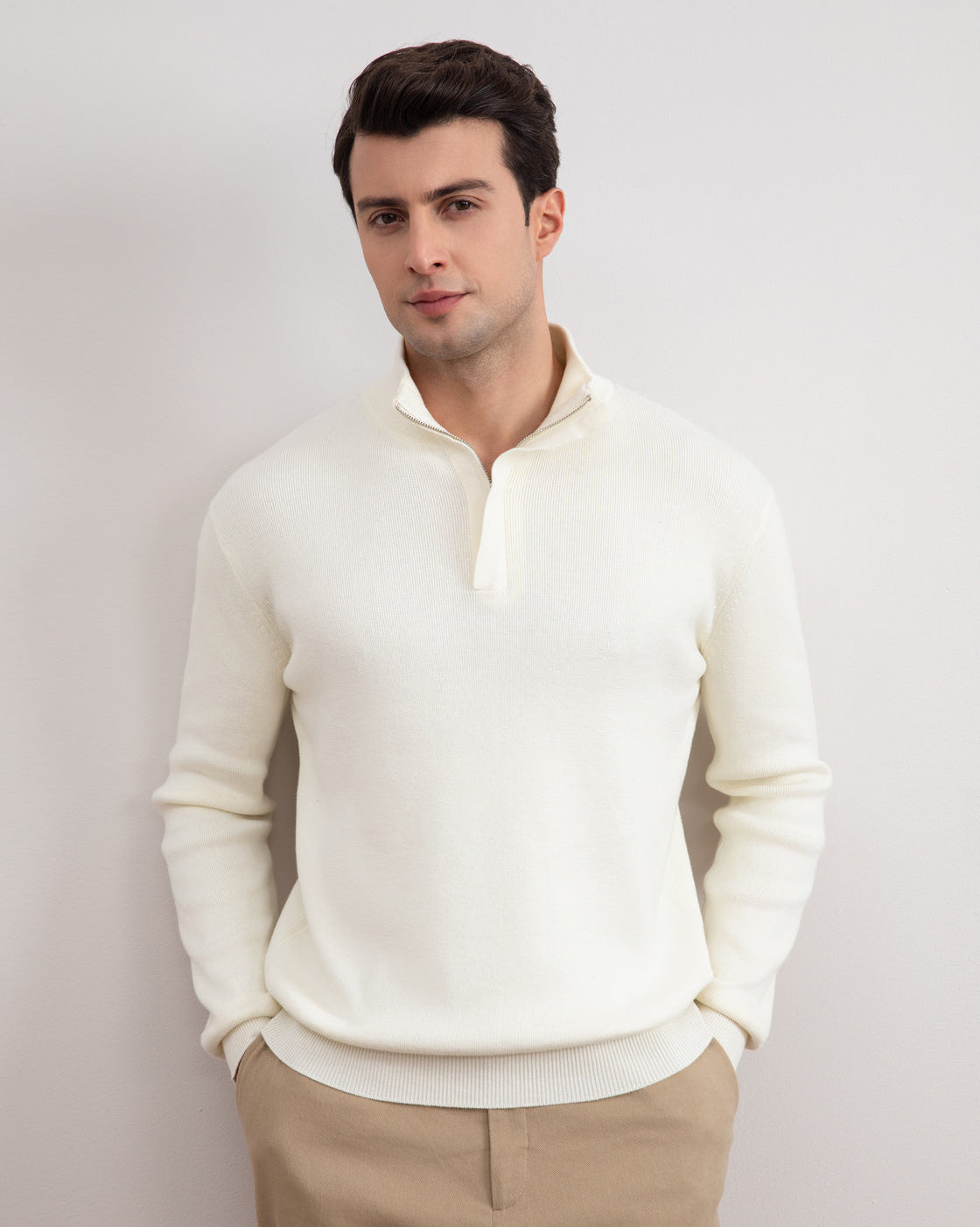 Panama Half-Zip Mock Neck Sweater