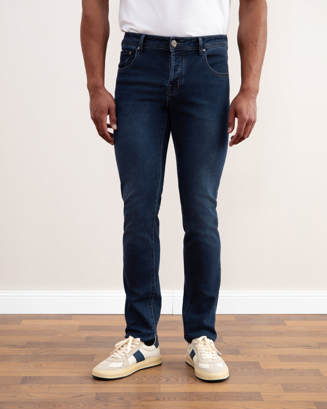 Navy Wash Slim-fit Jeans