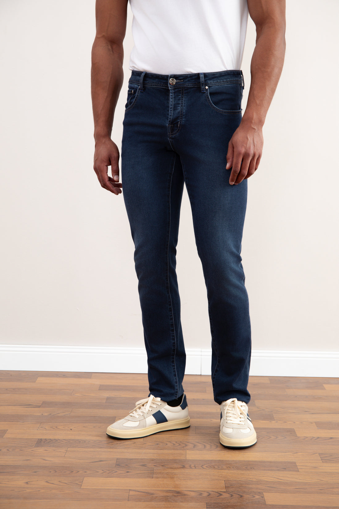 Navy Wash Slim-fit Jeans