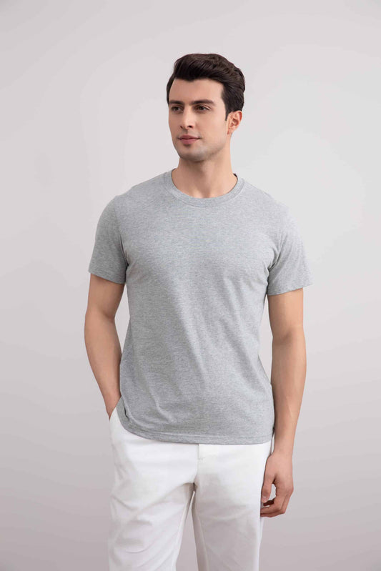 Premium Grey Mélange Slim Fit Tee