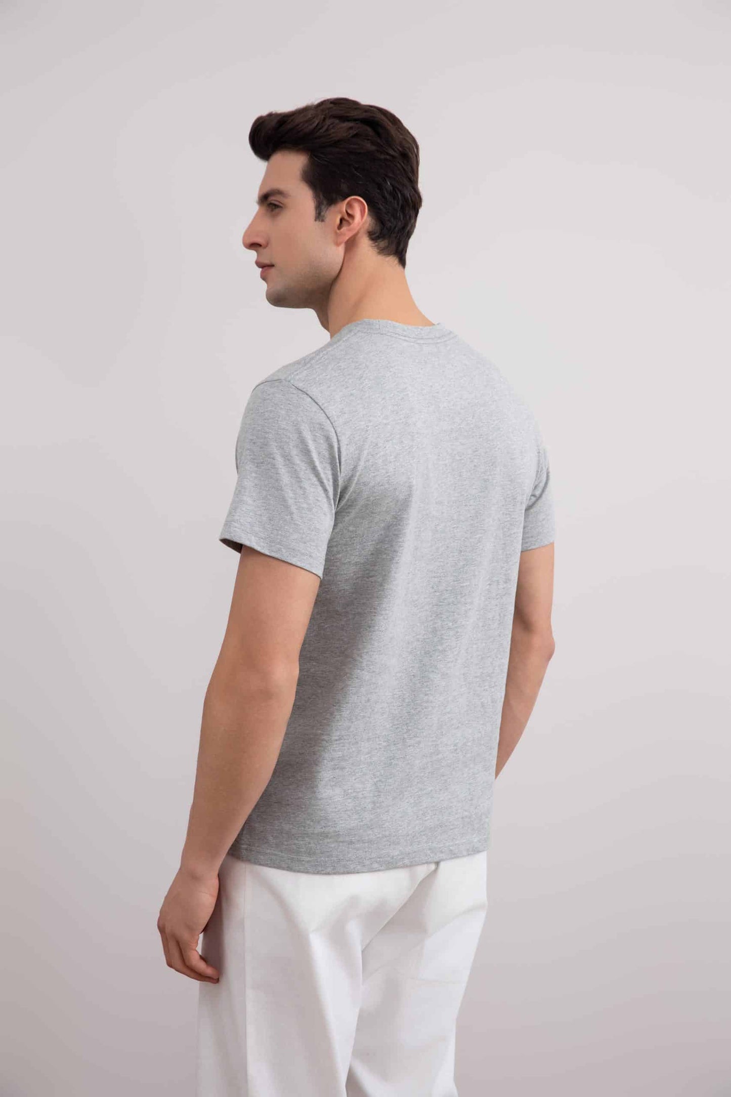 Premium Grey Mélange Slim Fit Tee