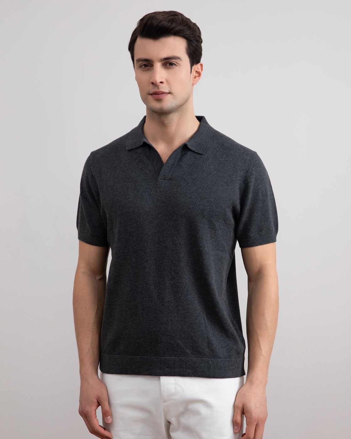 Charcoal Open Polo T-shirt