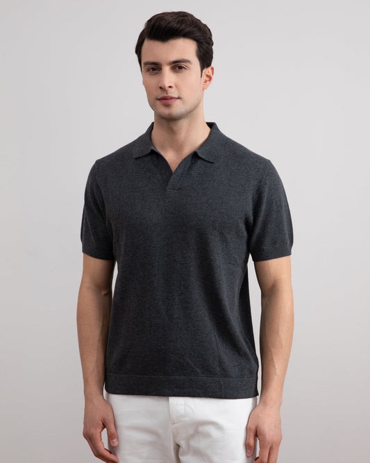 Charcoal Open Polo T-shirt