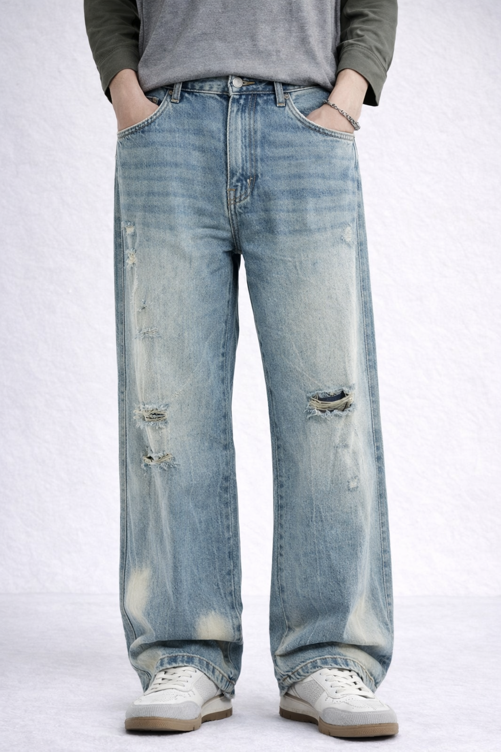 Vaquero Wide Vintage Desgastado