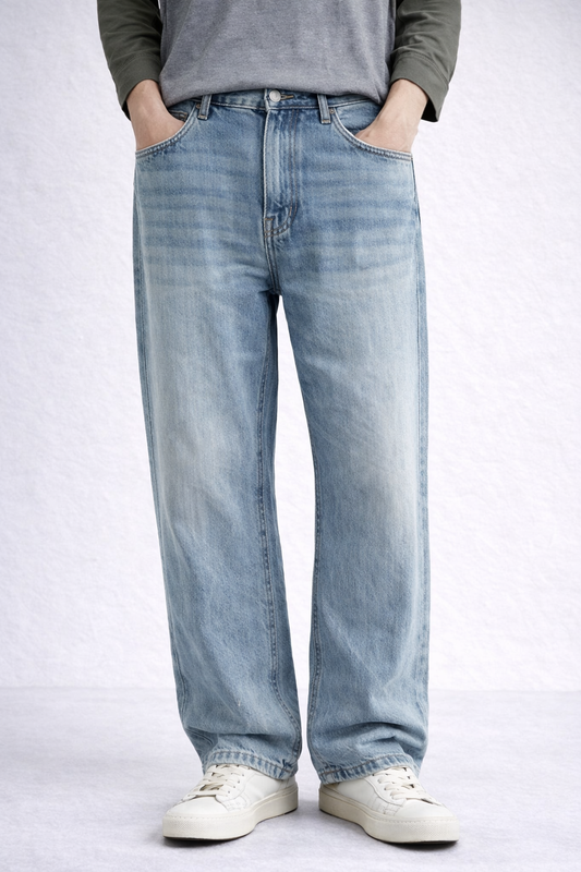 Vaquero Recto Azul Cielo