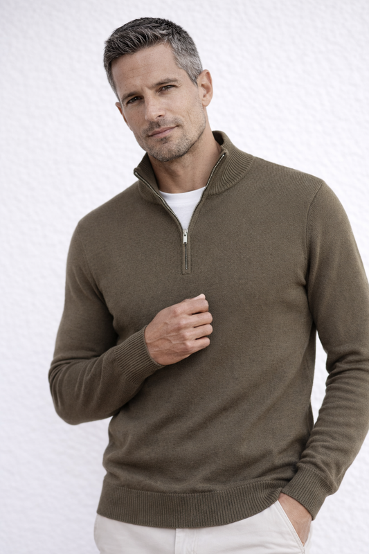 Jersey Merino Half-Zip