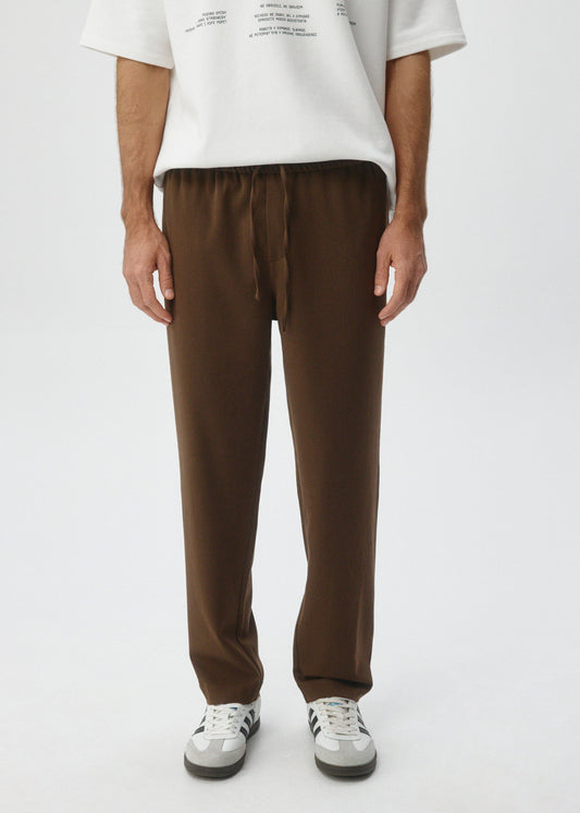 Elastic Waistband Slim Fit Trousers