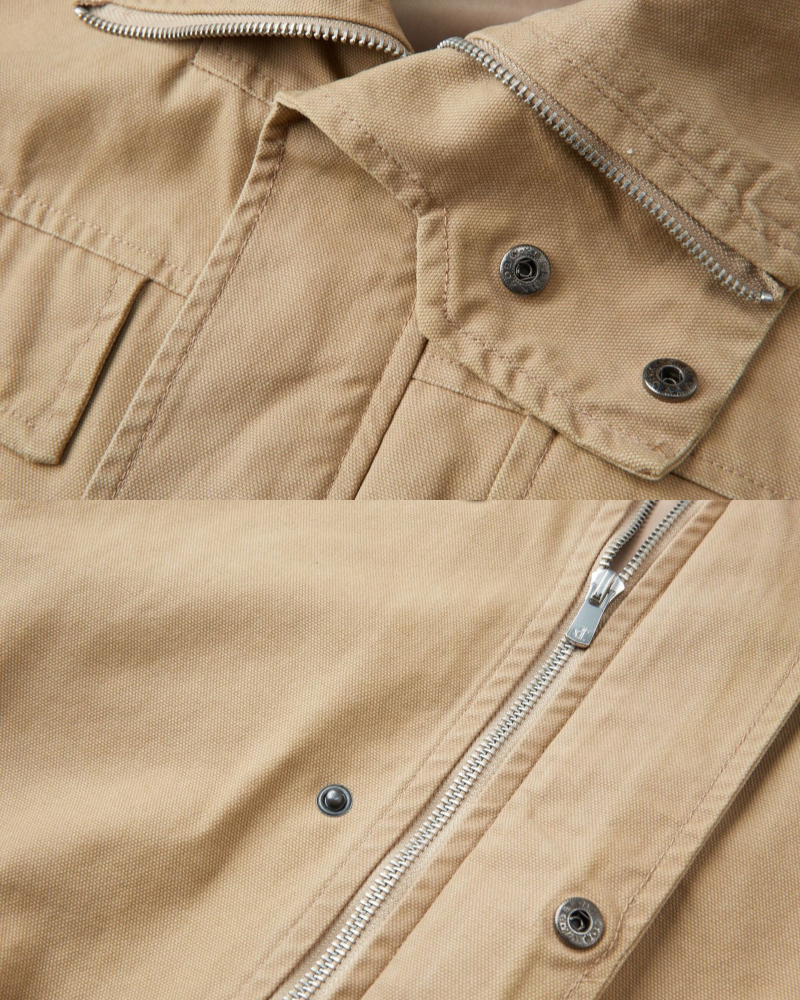 High‑Neck Utility Cotton Jacket