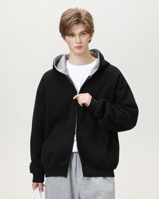 Reversible Oversized Zip Hoodie