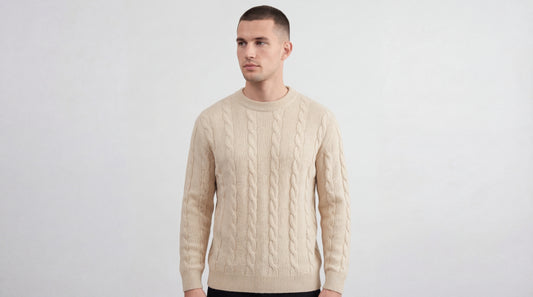 Classic Cable Knit Crewneck Sweater
